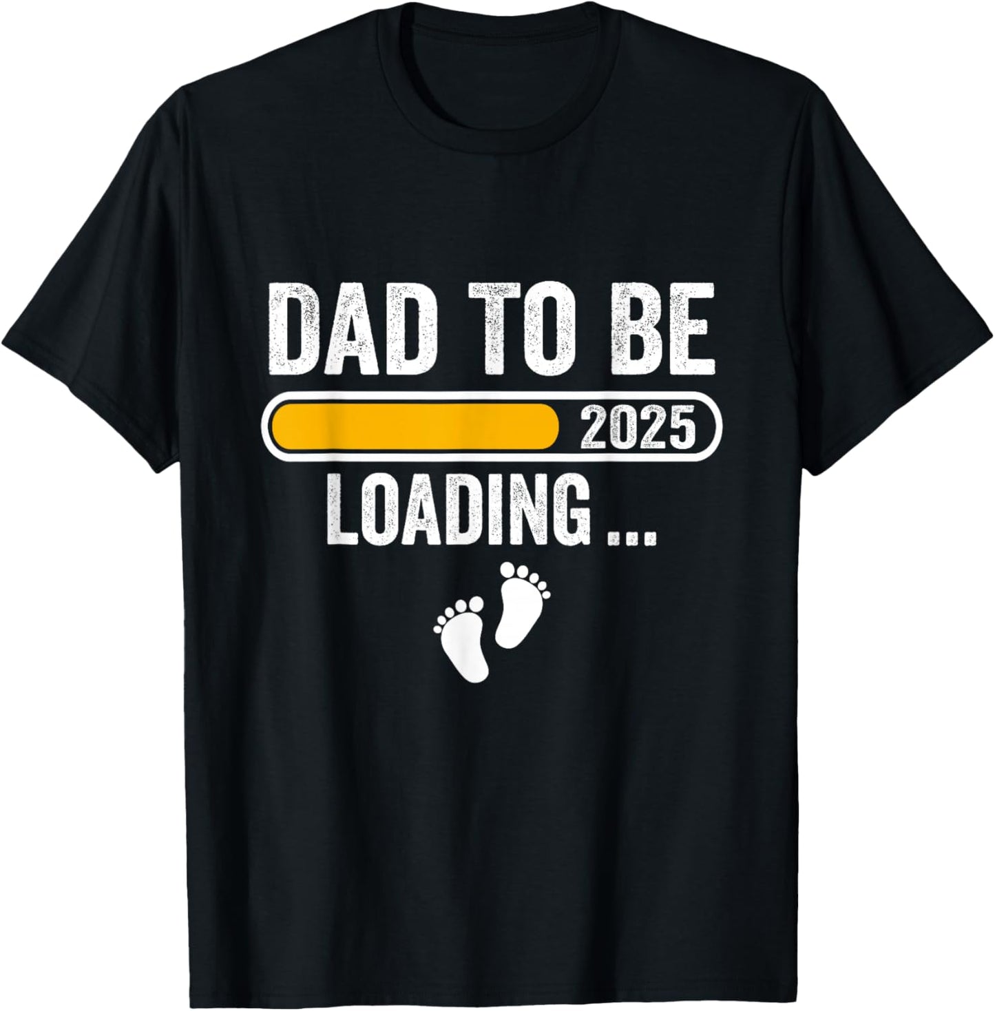 Dad To Be 2025 Dad est 2025 Daddy To Be Promoted to Daddy T-Shirt - T-Shirt | Black