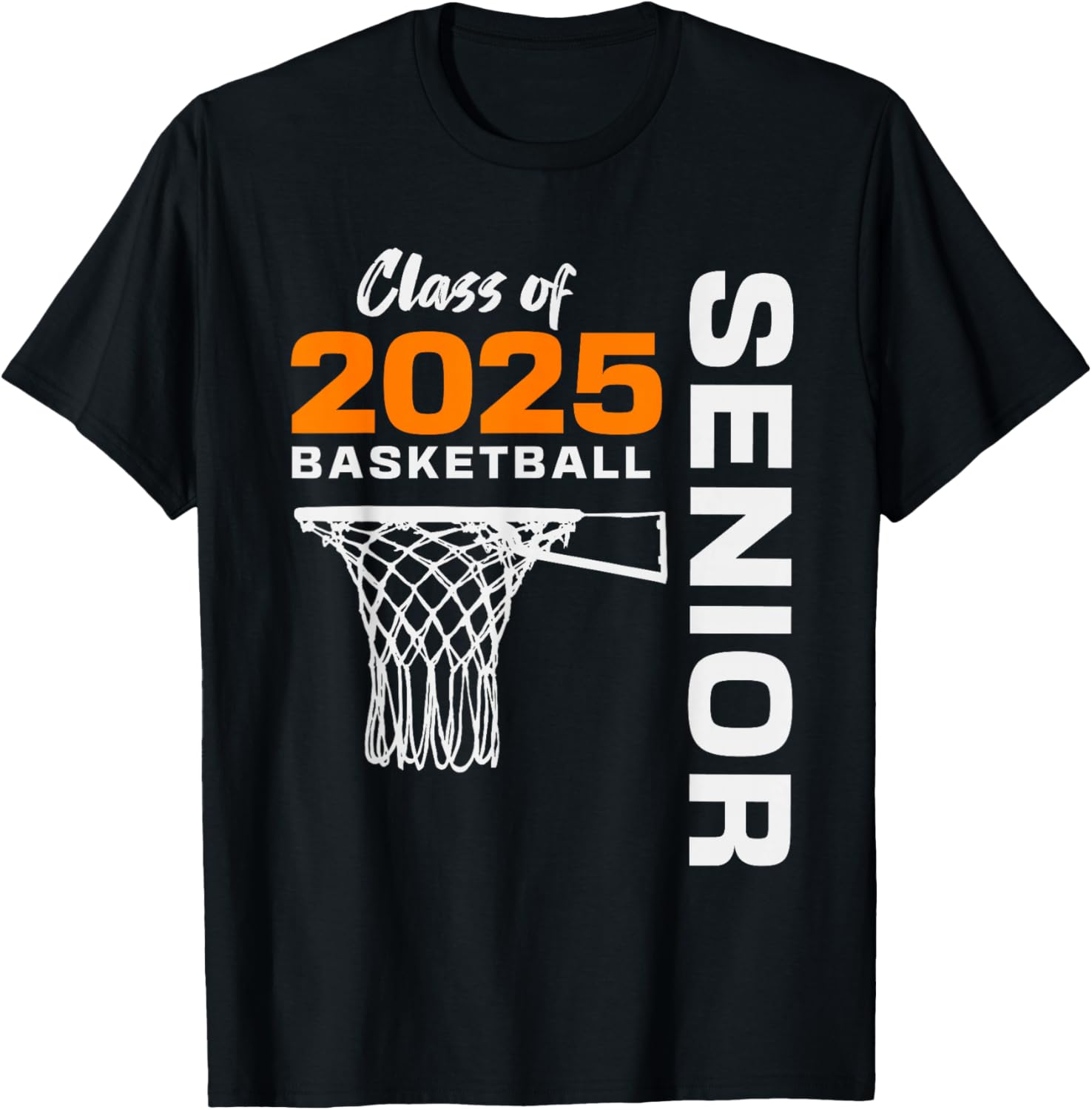 Basketball Senior Matching Class of 2025 Senior Basketball T-Shirt - T-Shirt | Black