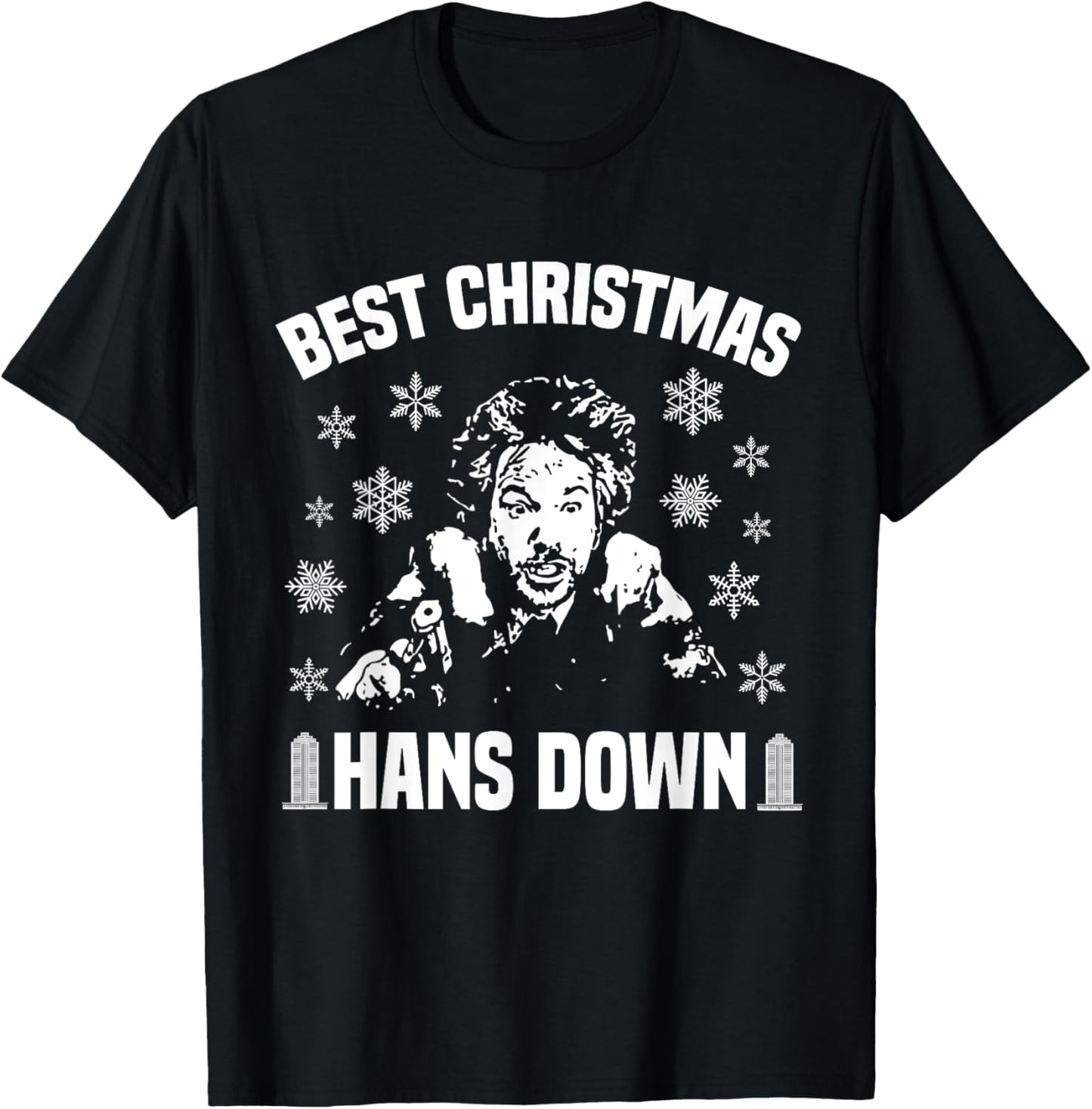 Best Christmas Hans Down Funny Dad Joke Christmas T-Shirt - T-Shirt | Black