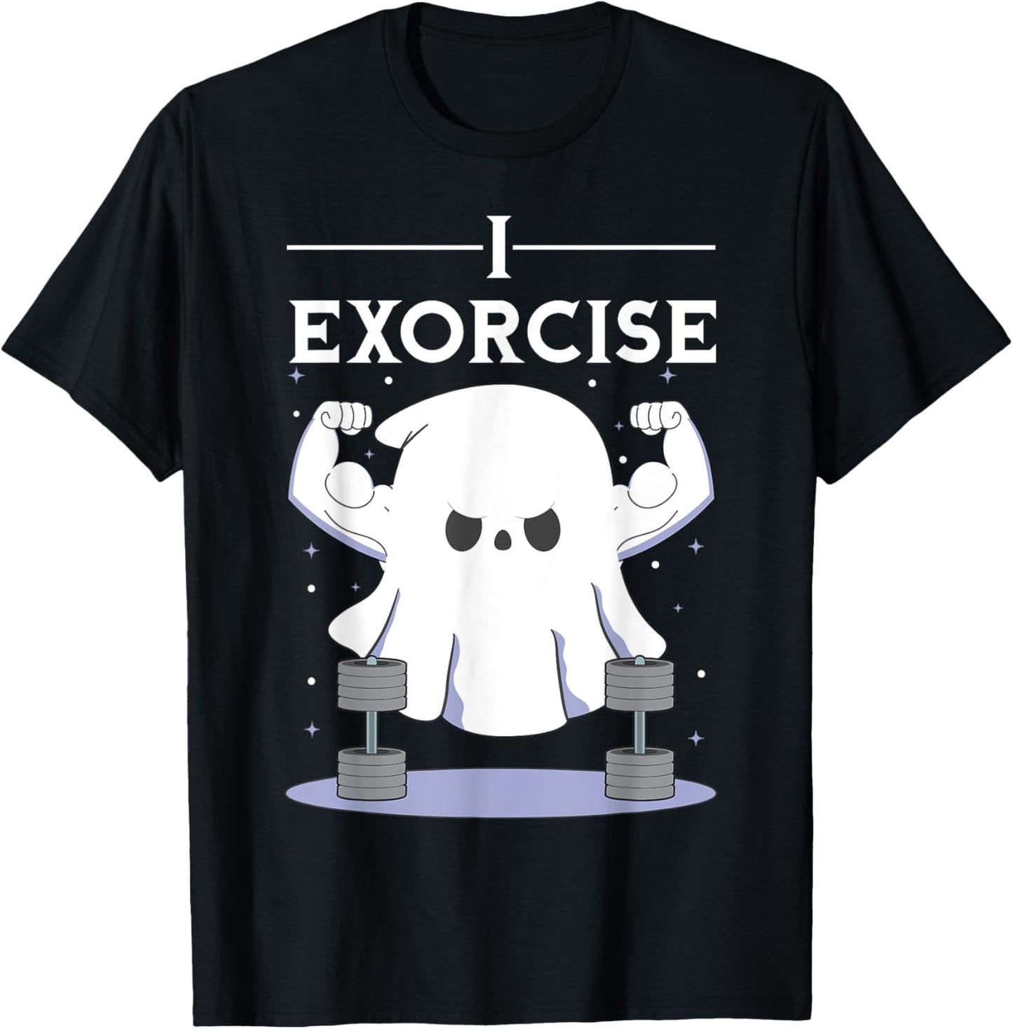 I Exorcise Ghost Pun Halloween Party Exorcist Gym Humor T-Shirt - T-Shirt | Black
