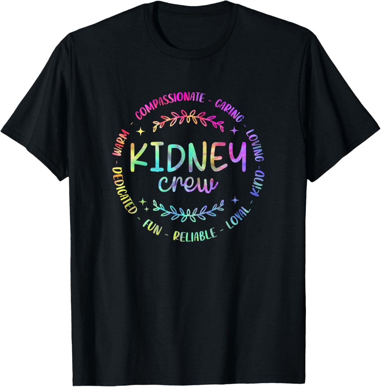 Funny Kidney Crew Nephrology Nurse Tie Dye Men T-Shirt - T-Shirt | Black