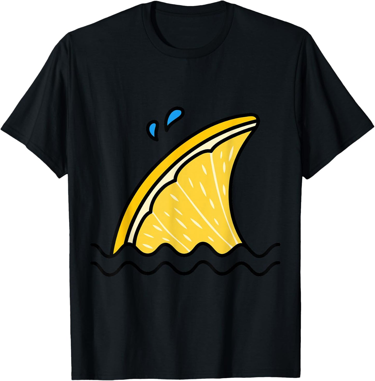 Kawaii Lemon Lime Shark Fin Funny Family Summer Vacation T-Shirt - T-Shirt | Black