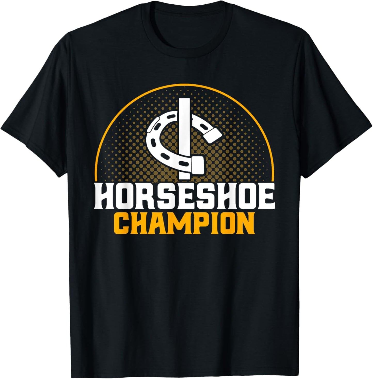 Horseshoe Pitching Horseshoe Champion Pitcher T-Shirt - T-Shirt | Black