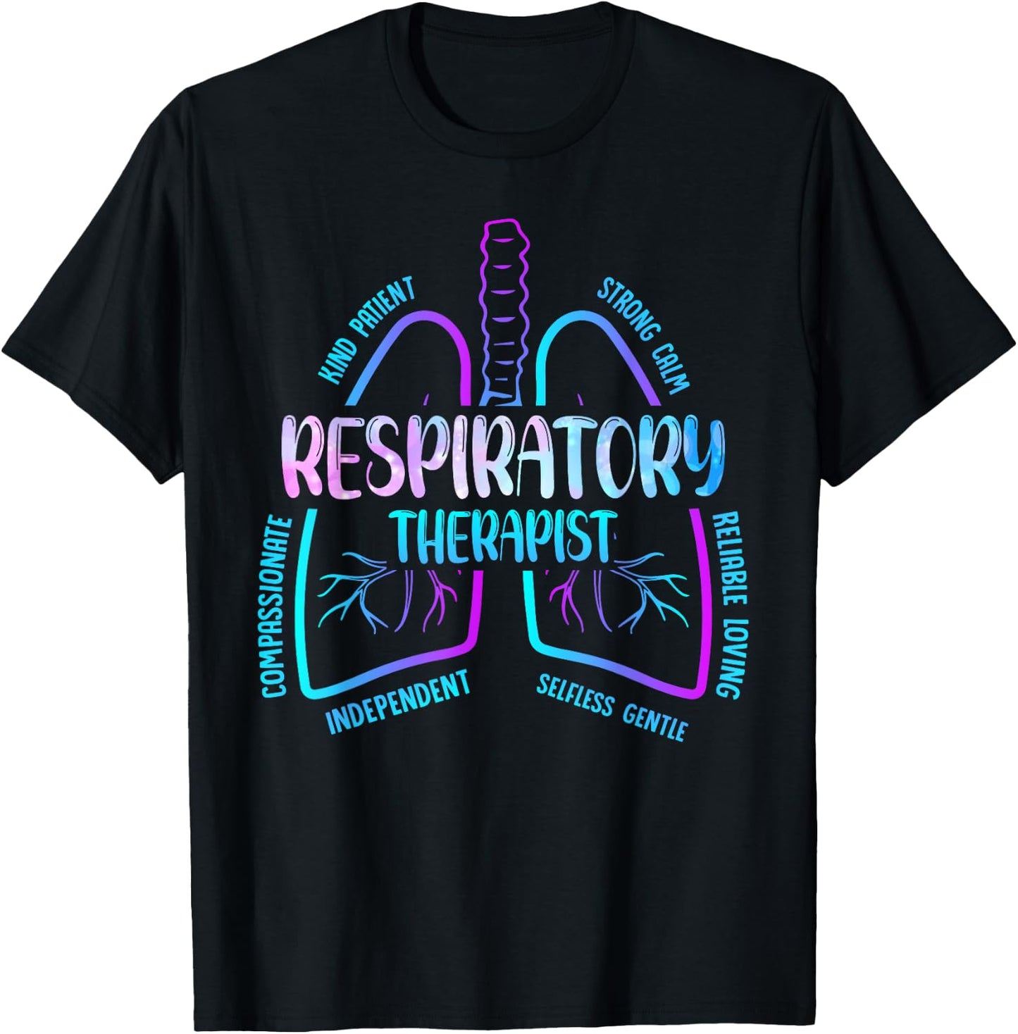RT Care Respiratory Therapy Gifts - Respiratory Therapist T-Shirt - T-Shirt | Black