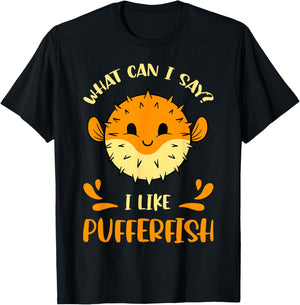 Pufferfish Blowfish Sea Squab Balloonfish Tetraodontidae T-Shirt - T-Shirt | Black