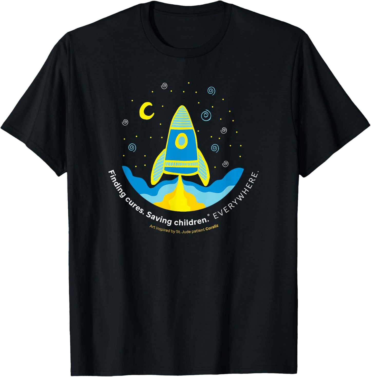 St. Jude Patient Coraliz Rocket Blue T-Shirt - T-Shirt | Black