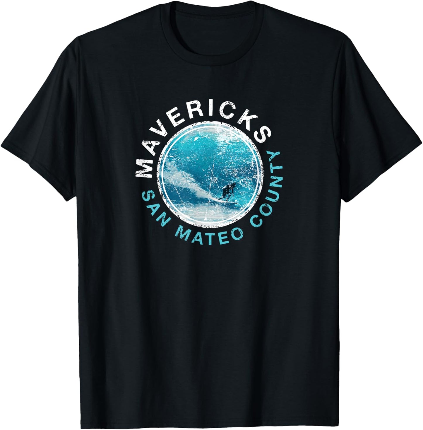 MAVERICKS California Big Wave Surfing T-Shirt - T-Shirt | Black