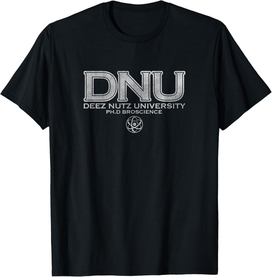 BroScience Deez Nutz University Ph.D Alumni T-Shirt - T-Shirt | Black