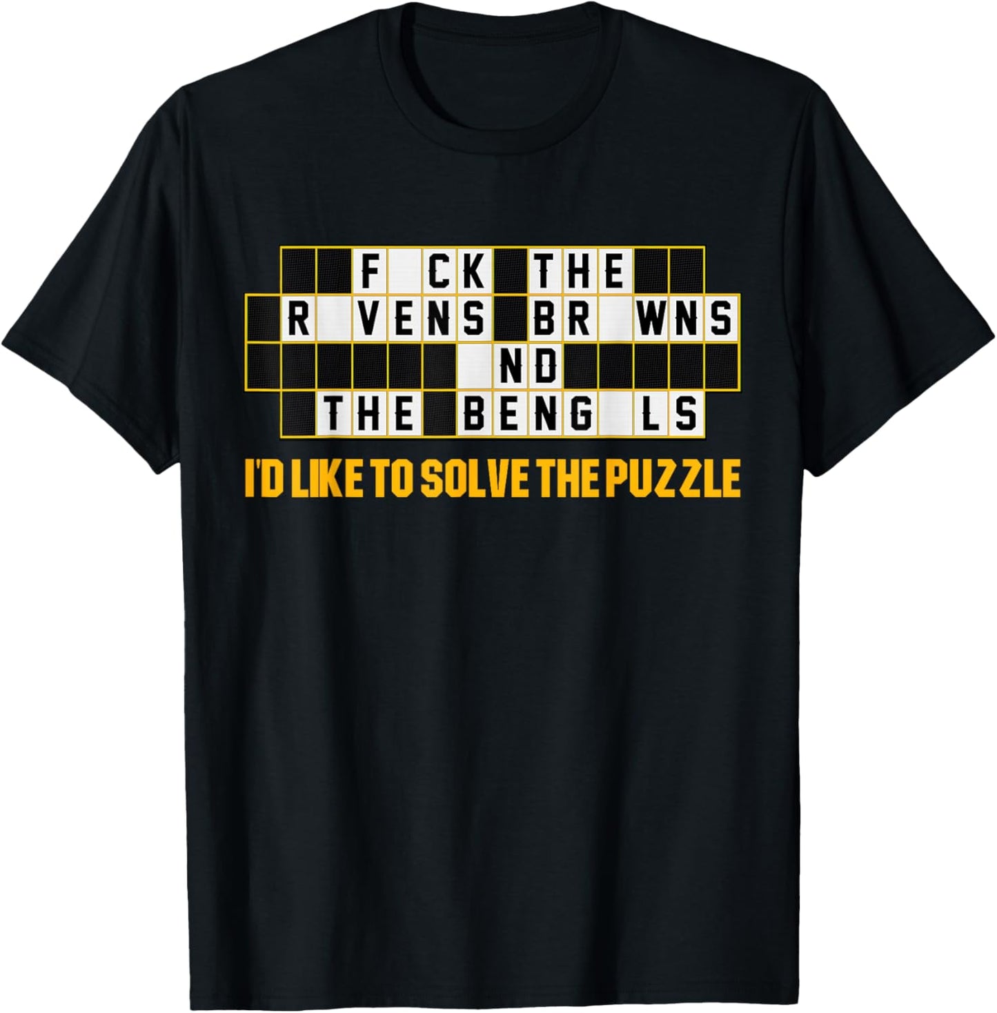 Pittsburgh Football: I'd like to solve the puzzle, game show T-Shirt - T-Shirt | Black
