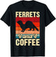 Ferrets And Coffee T-Shirt - T-Shirt | Black