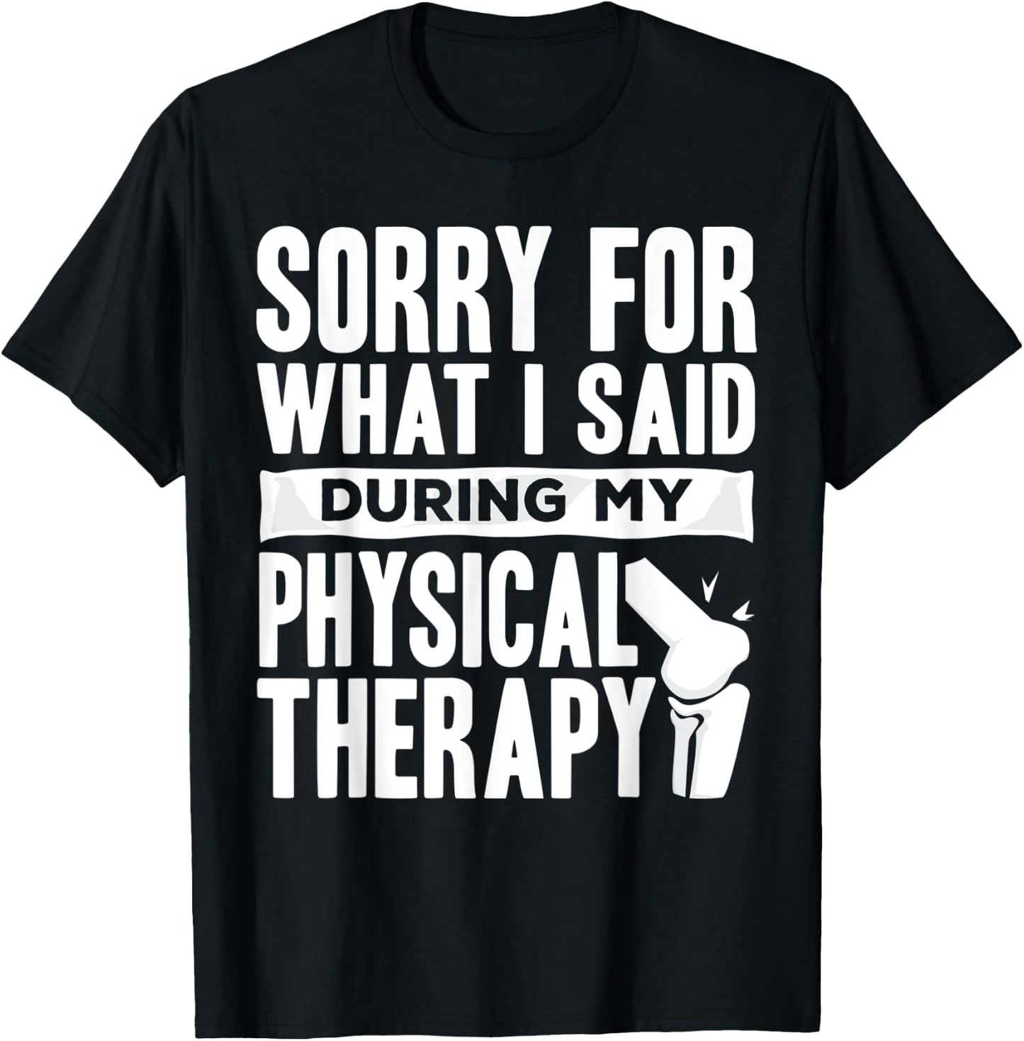 Knee Replacement Funny Therapy Surgery Recovery T-Shirt - T-Shirt | Black