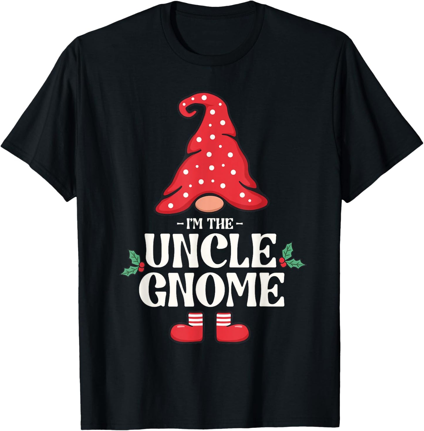 The Uncle Gnome Funny Family Matching Group Christmas T-Shirt - T-Shirt | Black