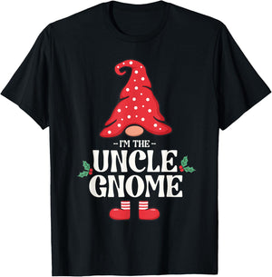 The Uncle Gnome Funny Family Matching Group Christmas T-Shirt - T-Shirt | Black