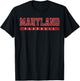 Maryland Baseball Red Vintage Text T-Shirt - T-Shirt | Black