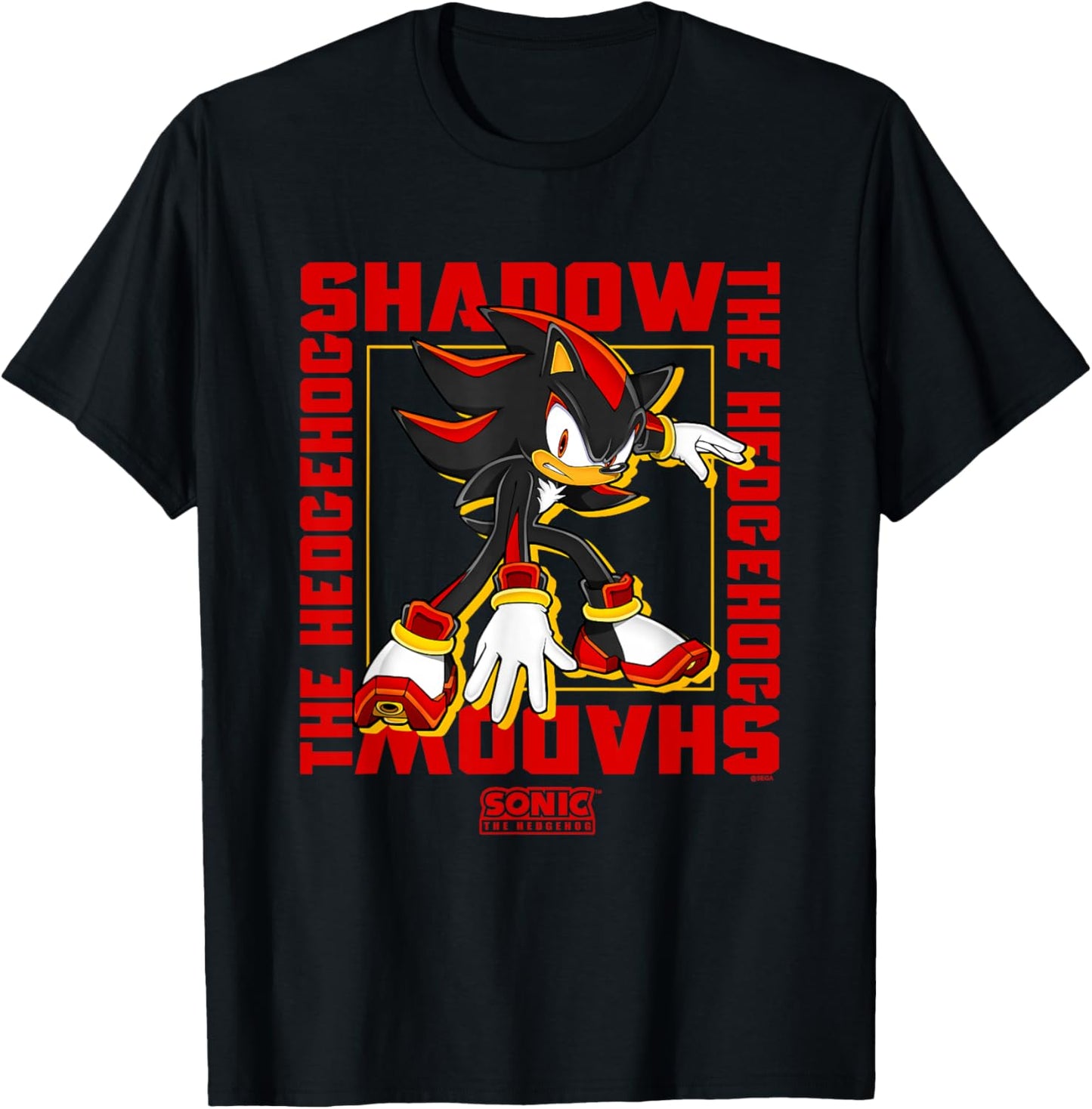 Sonic The Hedgehog Shadow The Hedgehog Epic Portrait T-Shirt - T-Shirt | Black