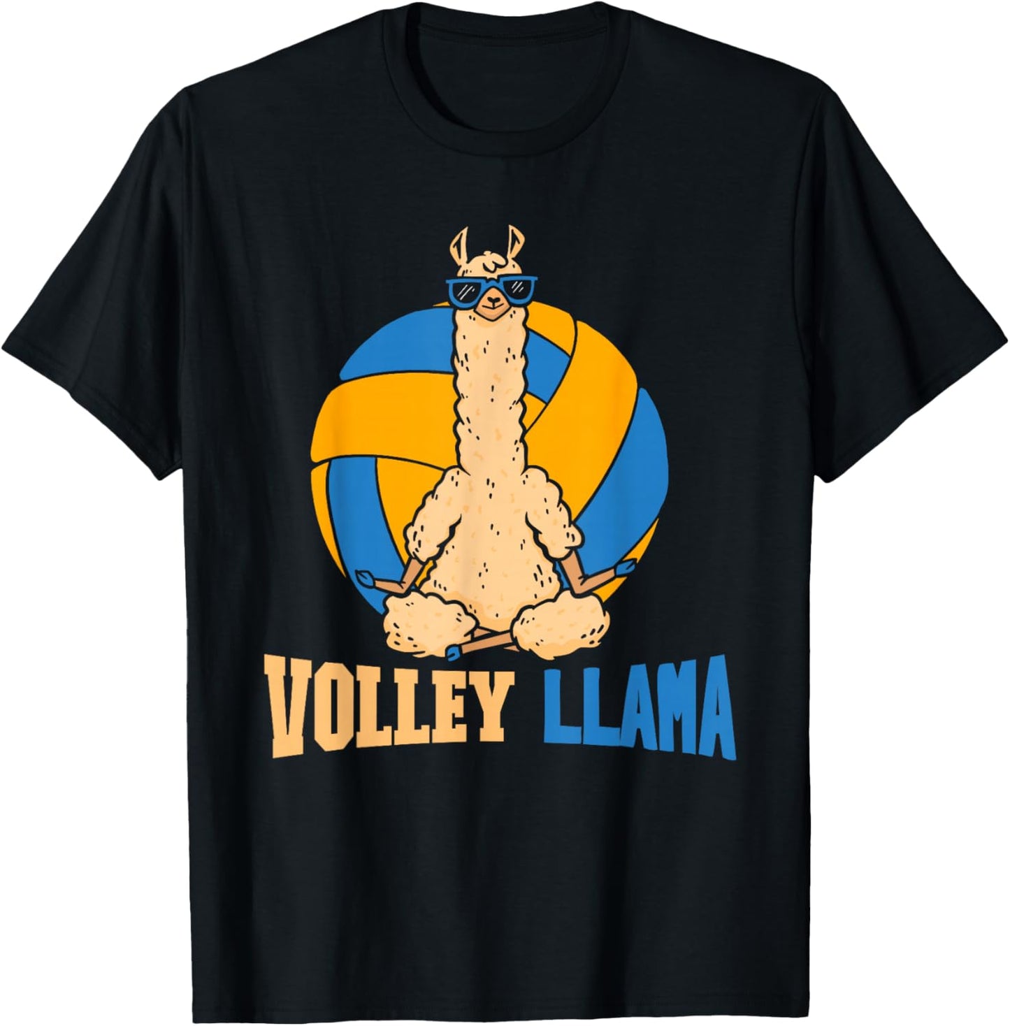 Volley Llama Vball - Beach Volleyball Llama T-Shirt - T-Shirt | Black