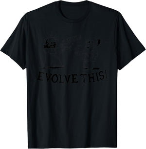 Vintage Evolve This Jesus And Darwin 4 T-Shirt - T-Shirt | Black