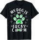 My Dog is My Lucky Charm Shamrock Shirt St Patricks Day Men Women Kids T-Shirt - T-Shirt | Black