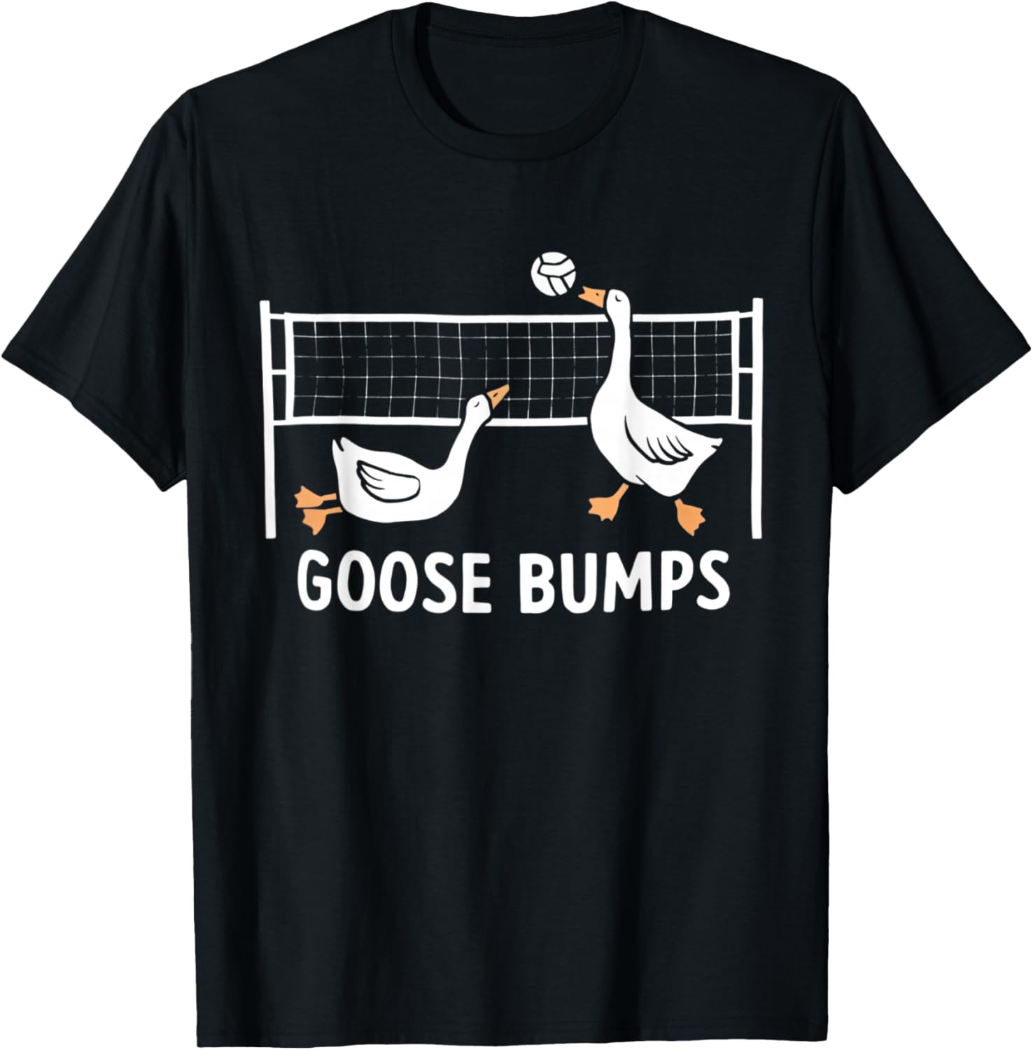 Goose Bumps Volleyball Set Spike Funny Volleyball Team T-Shirt - T-Shirt | Black