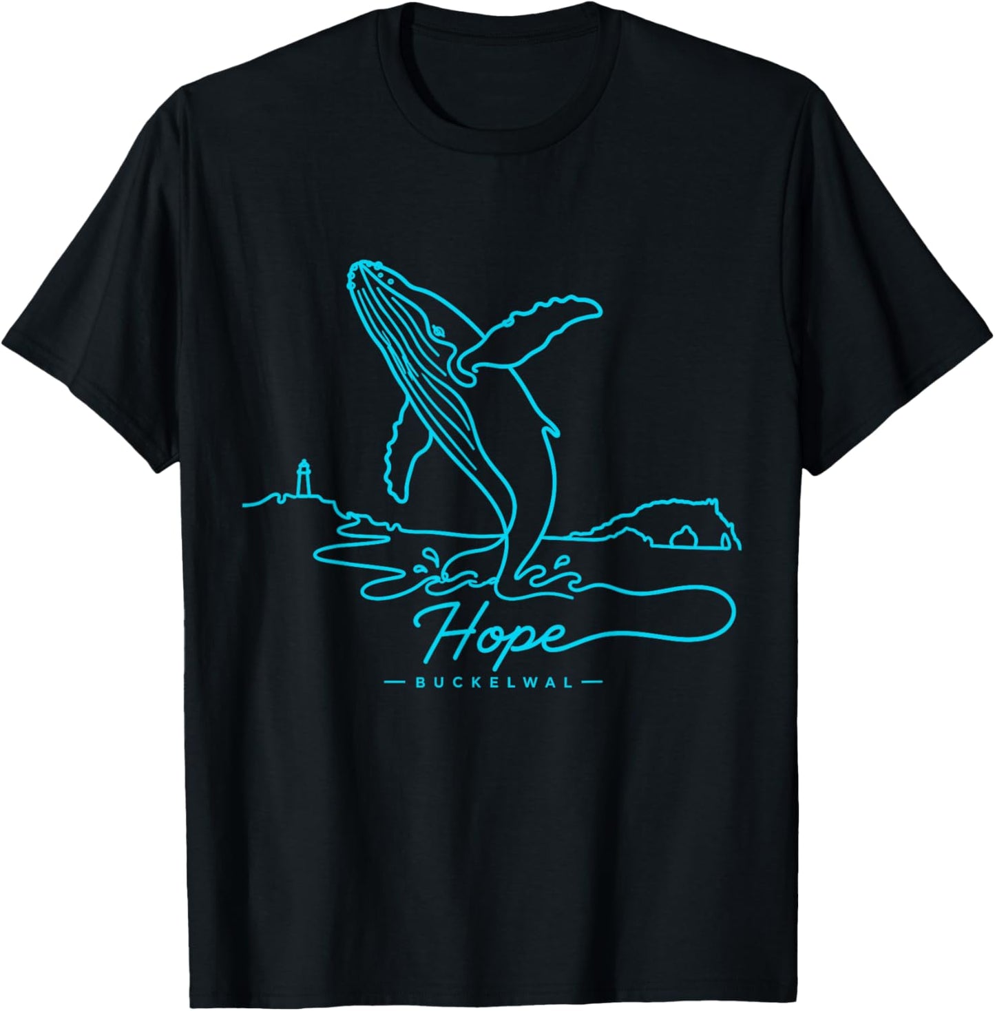 Buckelwal Hope Ostsee Küste Nordsee Wal Ozean Meereswelt See T-Shirt - T-Shirt | Black