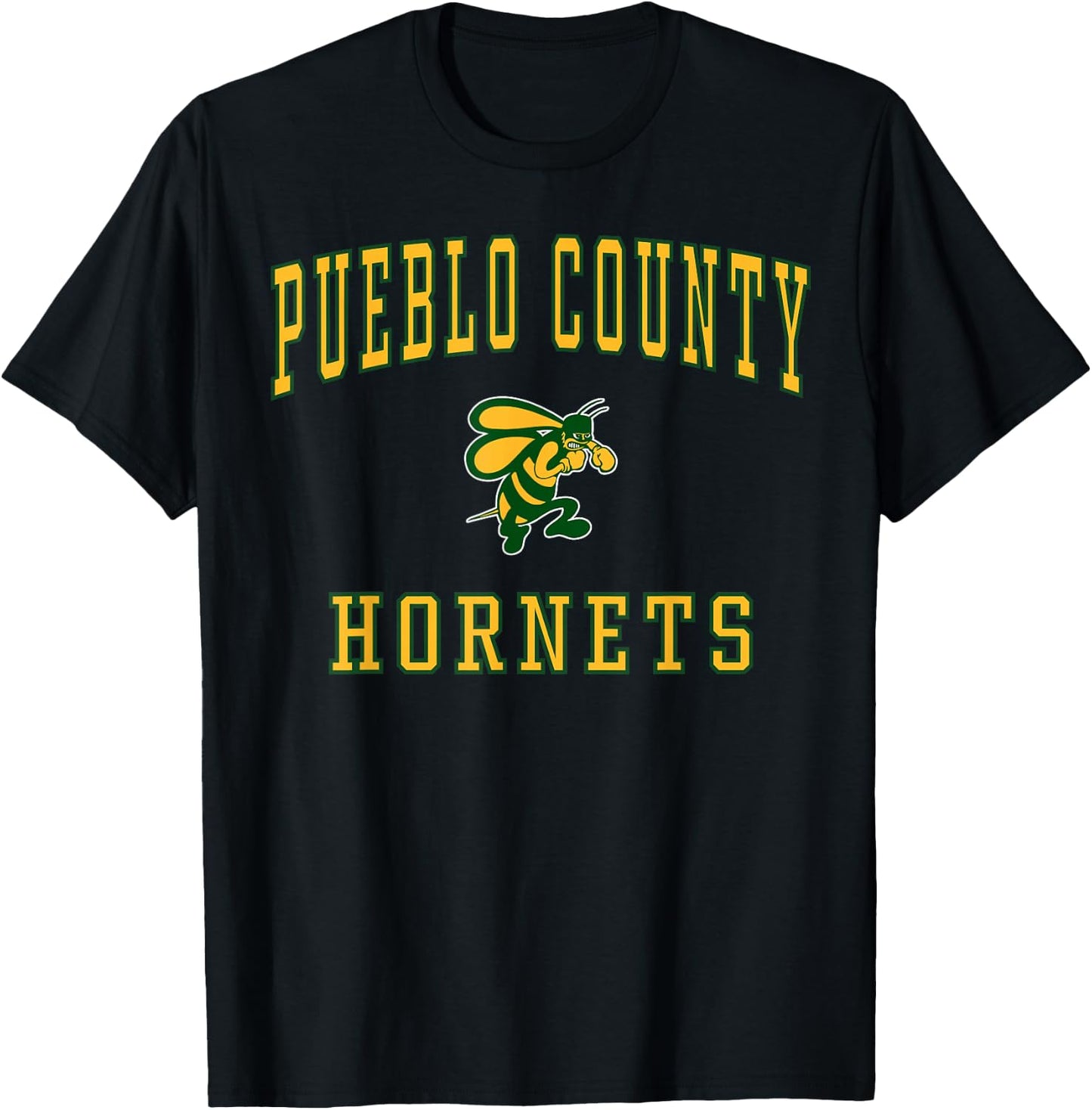 Pueblo County High School Hornets C1 T-Shirt - T-Shirt | Black