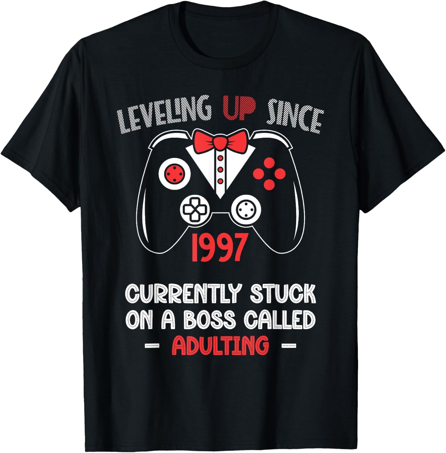1997 Gaming 27th Birthday Gift 27 Years Old Gamer T-Shirt - T-Shirt | Black