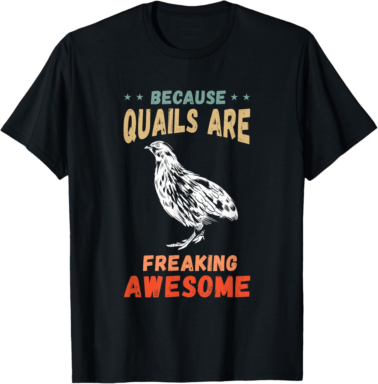 Awesome Quail Bird Quail Breeding Bobwhite Quail Lover T-Shirt - T-Shirt | Black