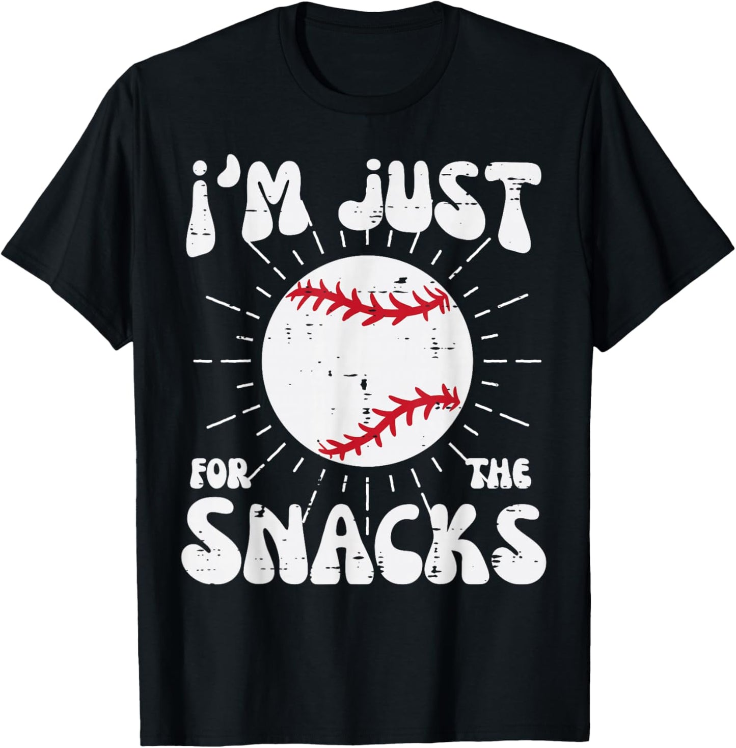 Im Just Here For The Snacks Funny Fan Women Boys Girls Kids T-Shirt - T-Shirt | Black