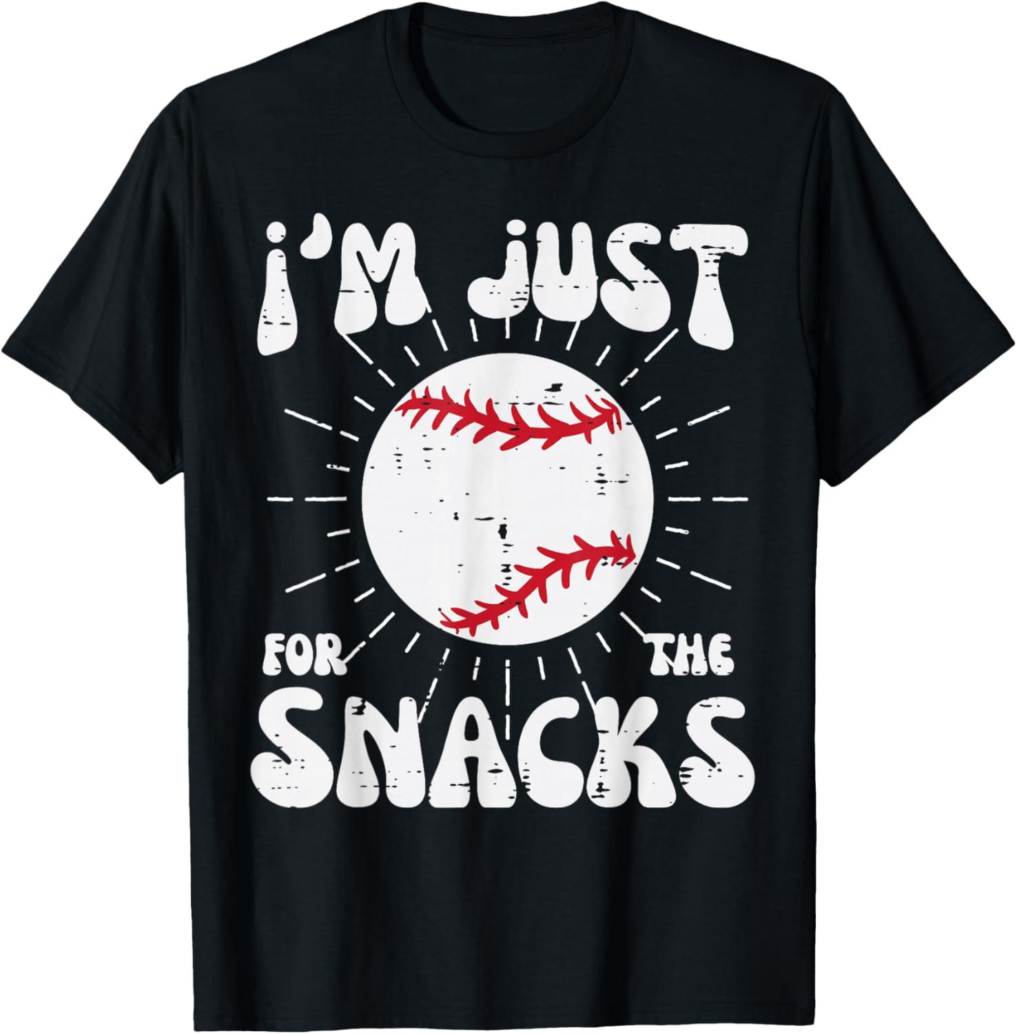 Im Just Here For The Snacks Funny Fan Women Boys Girls Kids T-Shirt - T-Shirt | Black