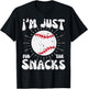 Im Just Here For The Snacks Funny Fan Women Boys Girls Kids T-Shirt - T-Shirt | Black