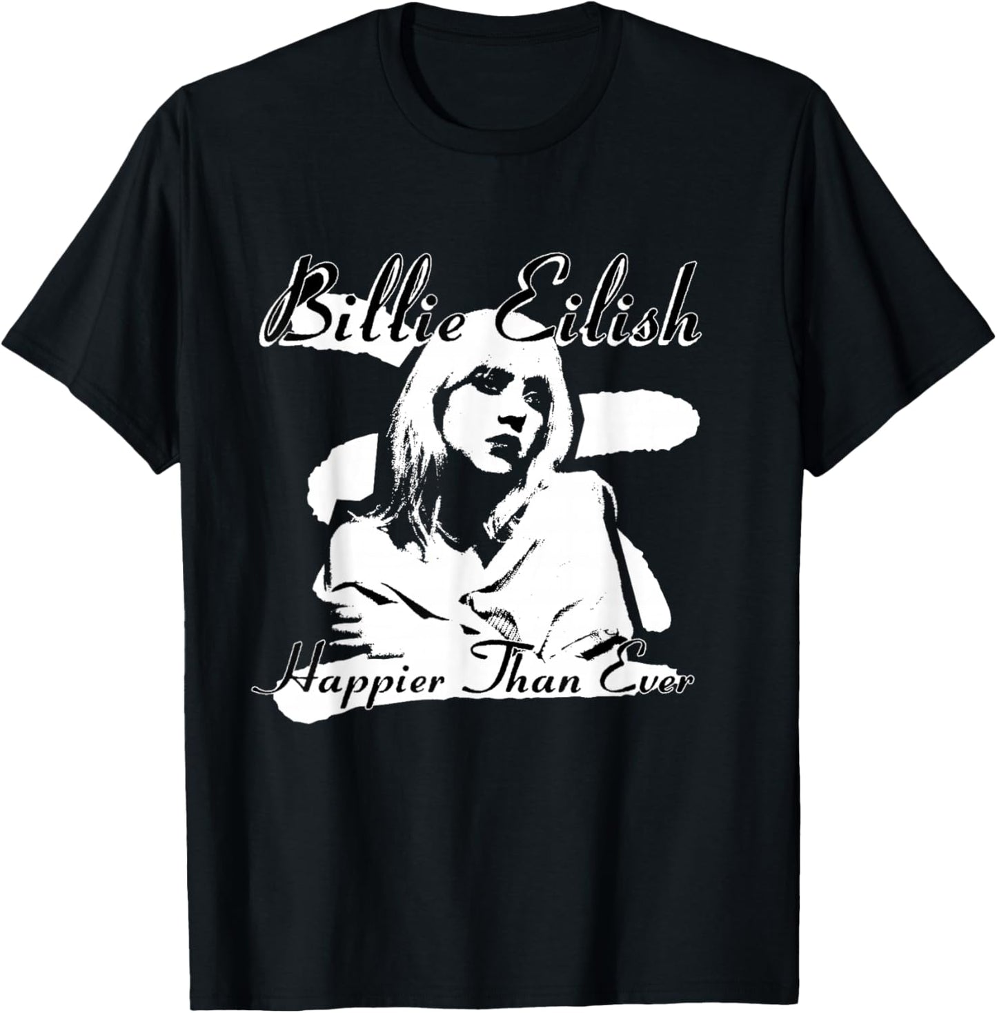 Official Billie Eilish Happier Than Ever Black T-Shirt - T-Shirt | Black