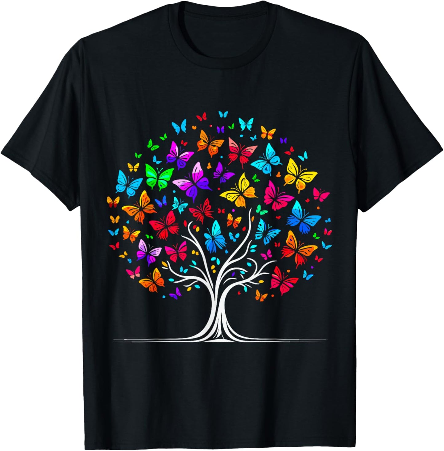 Butterfly Tree T-Shirt - T-Shirt | Black