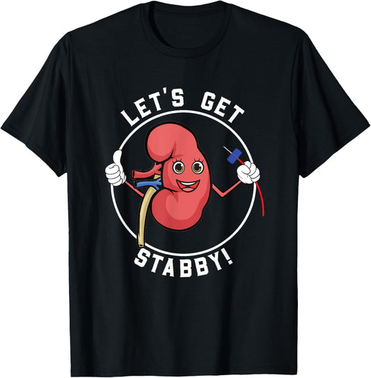 Dialysis Tech CCHT Kawaii Kidney T-Shirt - T-Shirt | Black