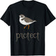 Shore Bird Piping Plover Hand Drawn Marine Illustration T-Shirt - T-Shirt | Black