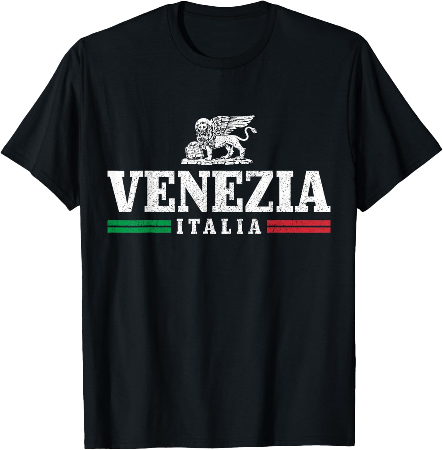 Venezia Italia Venice Italy Souvenir Italian Flag T-Shirt - T-Shirt | Black