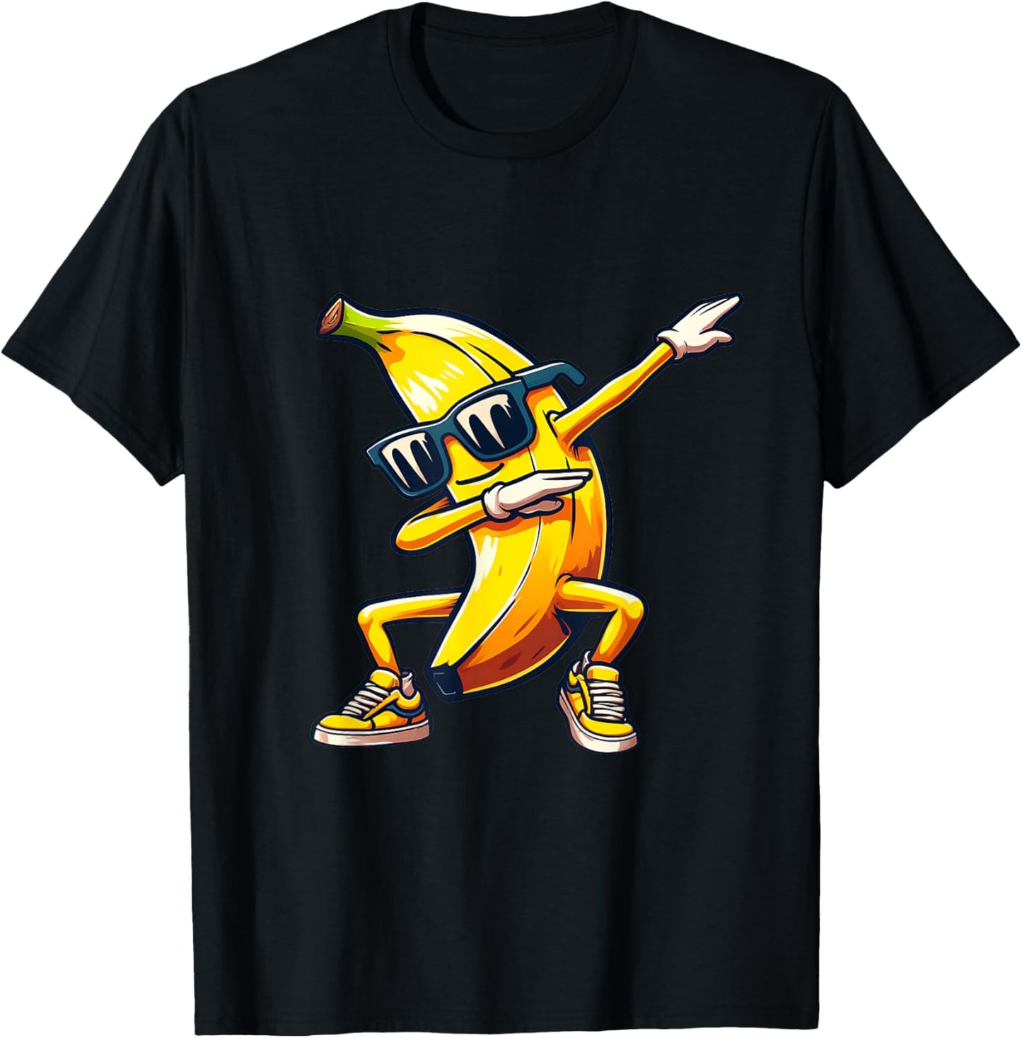 Dab Banana Dancing Dabbing Banana Fruit Meme T-Shirt - T-Shirt | Black