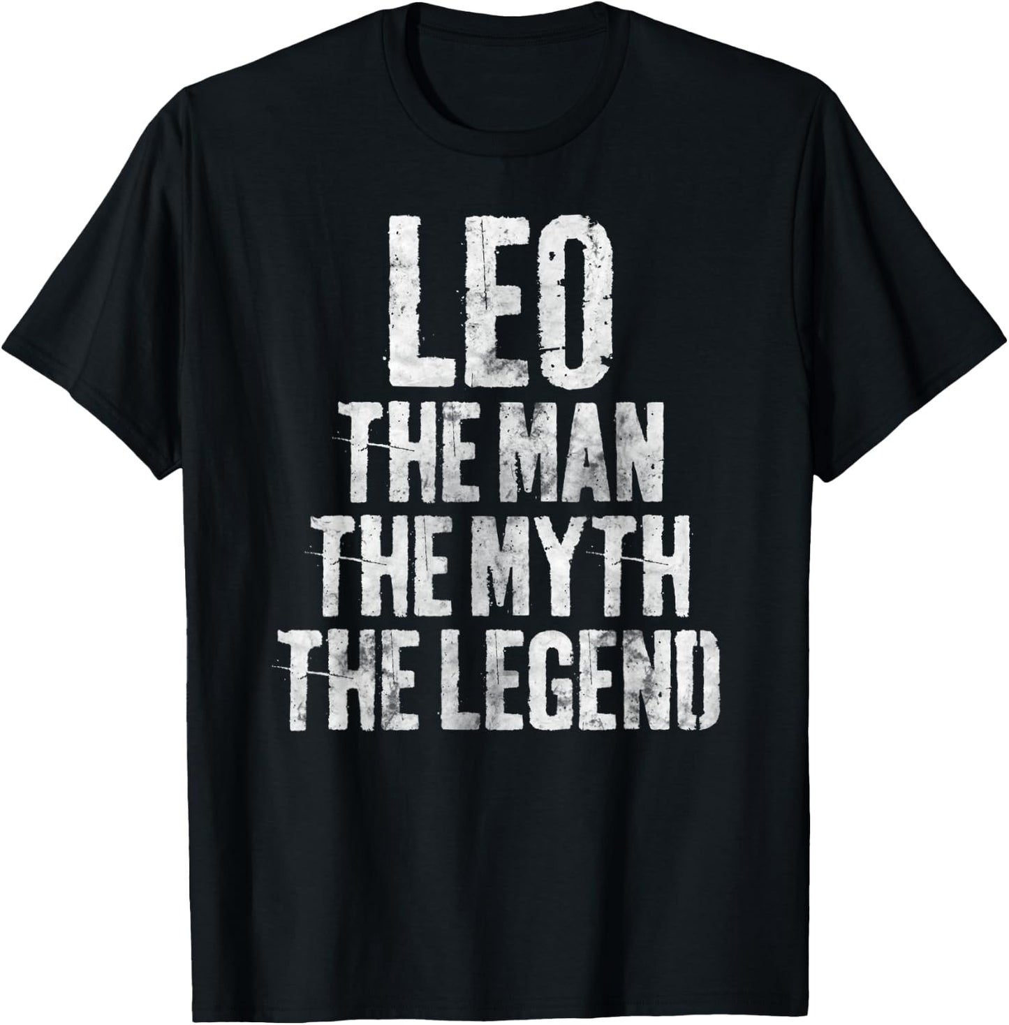Personalized Shirt Leo The Man The Myth The Legend T-Shirt - T-Shirt | Black