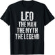 Personalized Shirt Leo The Man The Myth The Legend T-Shirt - T-Shirt | Black