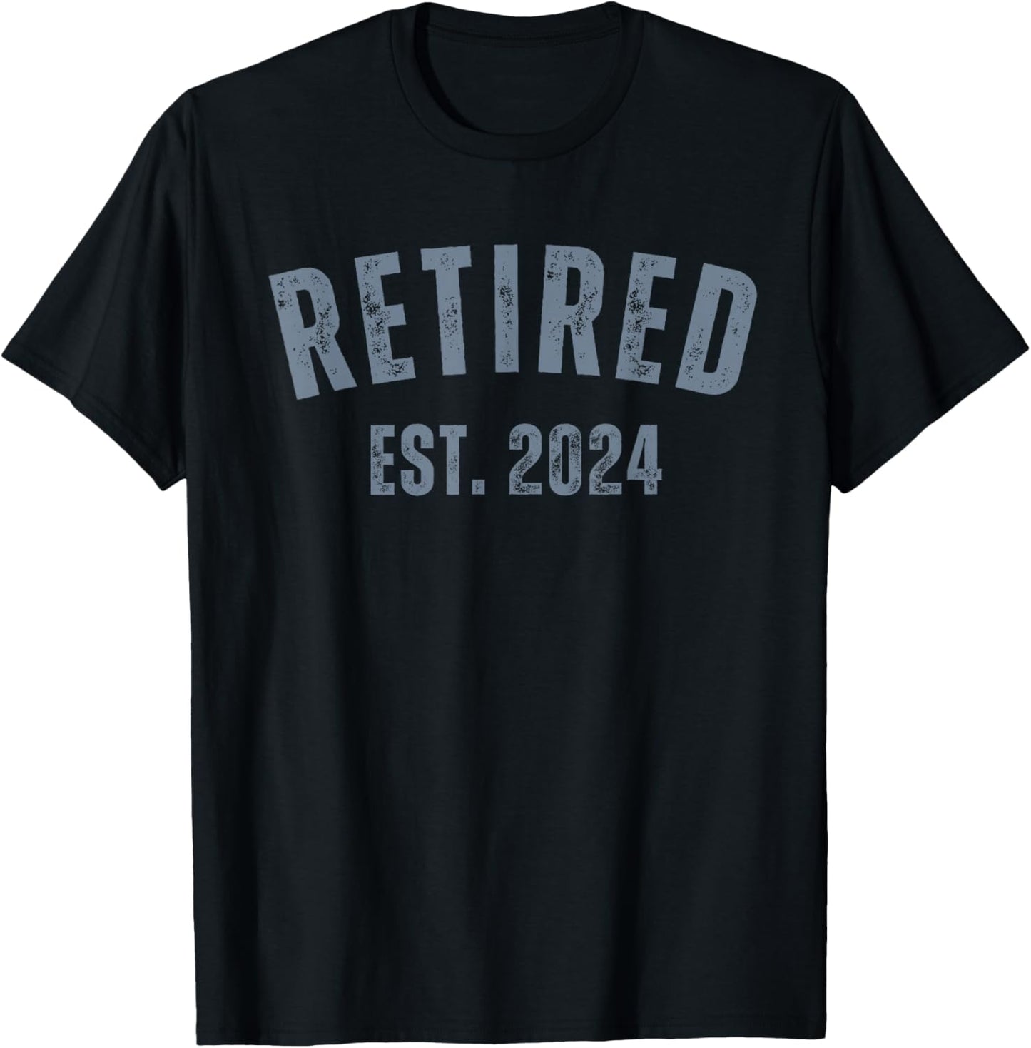 Retired Est. 2024 Vintage Retirement T-Shirt - T-Shirt | Black