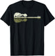 Nature Acoustic Guitar - Forest Wooden Guitar Trees Sundown T-Shirt - T-Shirt | Black