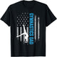 Gymnastics Dad Gymnast Father Parent American Flag Sports T-Shirt - T-Shirt | Black