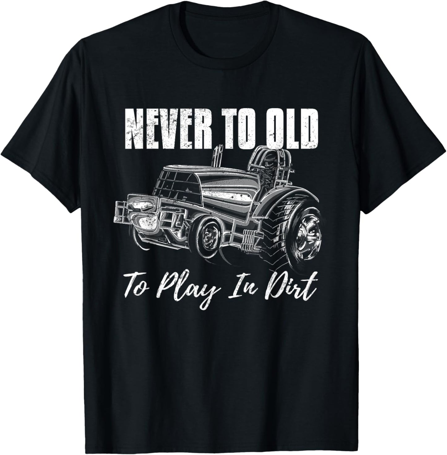 Vintage Tractor Pulling Season Graphic Design Tractor Puller T-Shirt - T-Shirt | Black