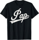 Pap Vintage Retro Style Father’s day Gift Pap Grandpa T-Shirt - T-Shirt | Black