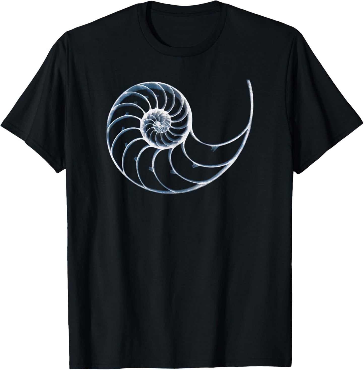 Chambered Nautilus X-ray Picture T-Shirt - T-Shirt | Black