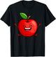 Cute Red Apple Design Women Kids Red Apple Lovers T-Shirt - T-Shirt | Black
