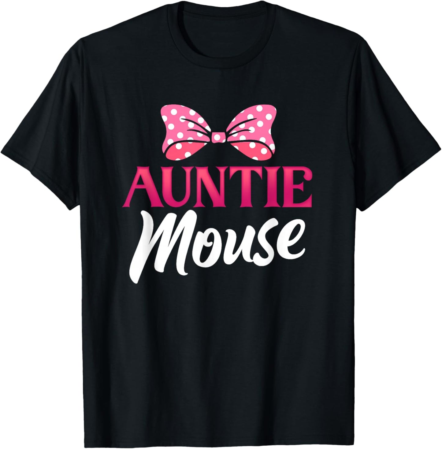 Cute Auntie Mouse | Niece Nephew | Aunt Women Small T-Shirt - T-Shirt | Black