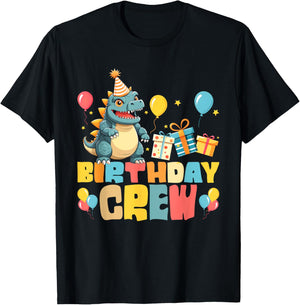 Birthday Crew Japanese Monster Kaiju Bday Party Boys Girls T-Shirt - T-Shirt | Black