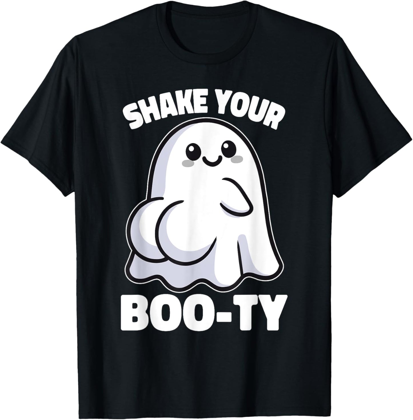 Shake Your Boo-Ty Halloween Fun Ghost T-Shirt - T-Shirt | Black