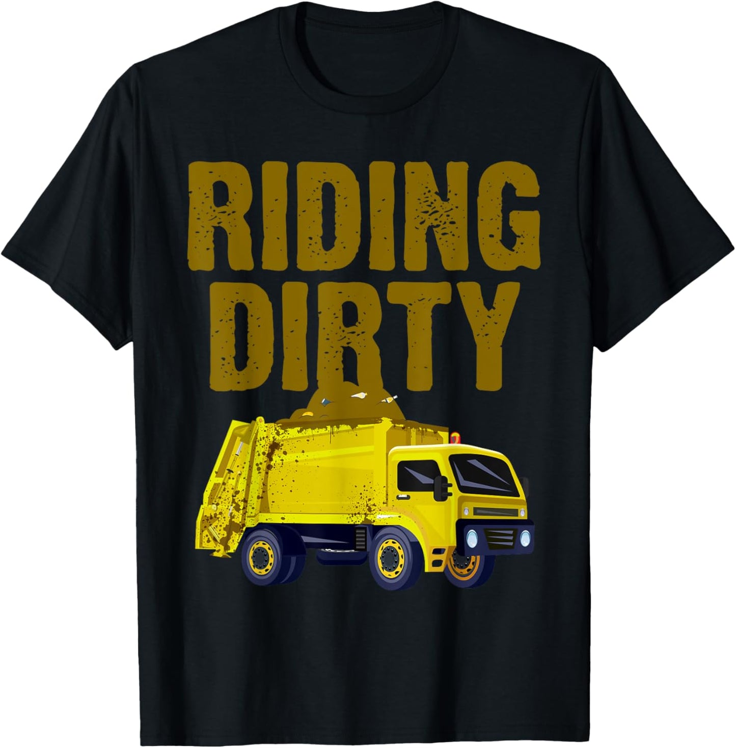 Funny Garbage Truck Art For Toddler Boys Trash Garbage Truck T-Shirt - T-Shirt | Black