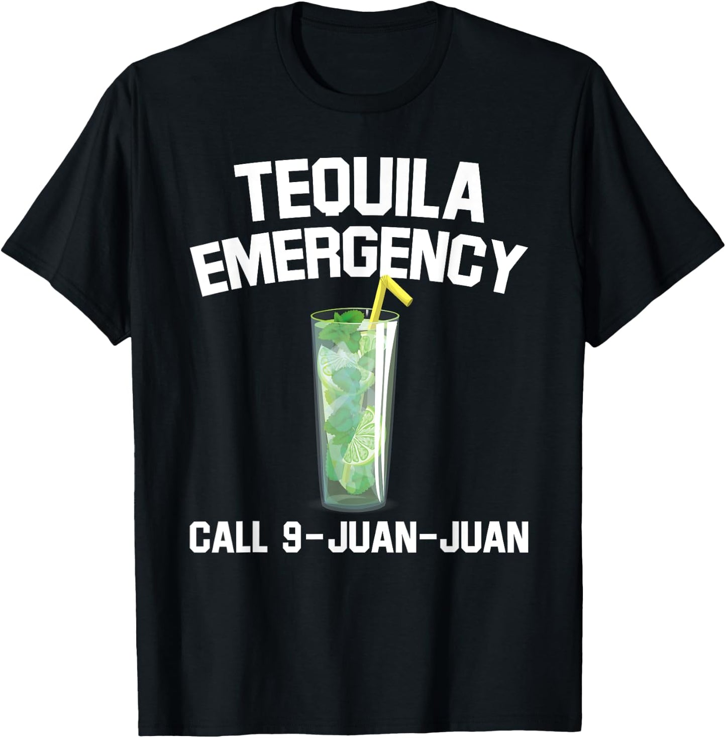 Tequila Emergency Mexican Fiesta Funny Cinco de Mayo Gift T-Shirt - T-Shirt | Black